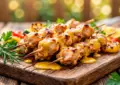 Шашлык из курицы в медово-горчичном маринаде