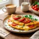 Омлет с сыром и помидорами