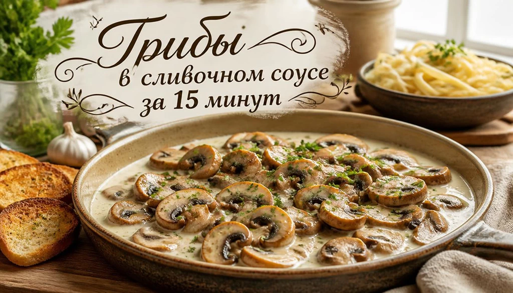Грибы в сливочном соусе Грибы в сливочном соусе