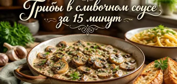 Грибы в сливочном соусе