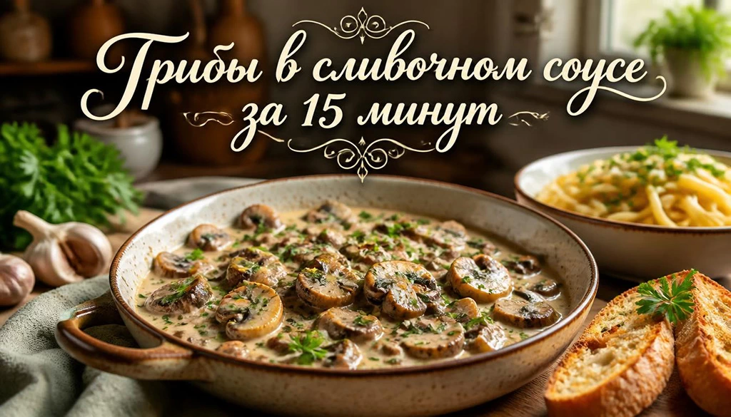 Грибы в сливочном соусе