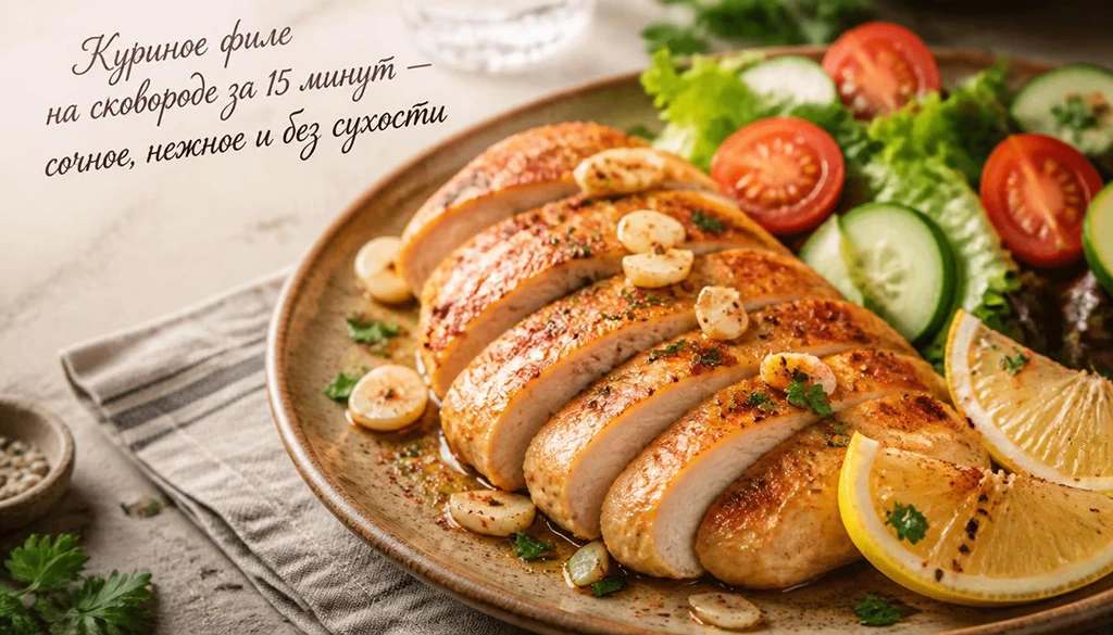 Куриное филе на сковороде