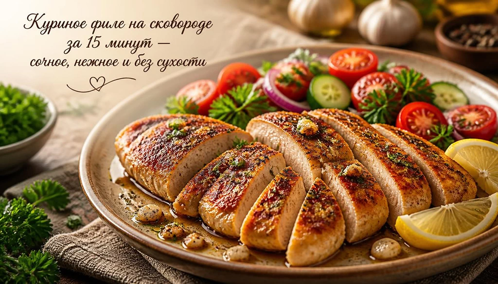 Куриное филе на сковороде