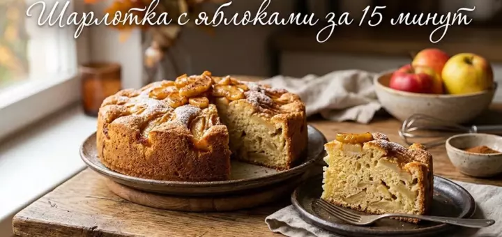 Шарлотка с яблоками