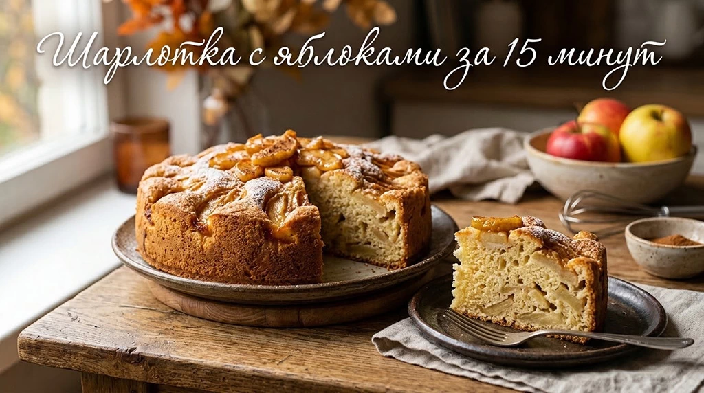 Шарлотка с яблоками