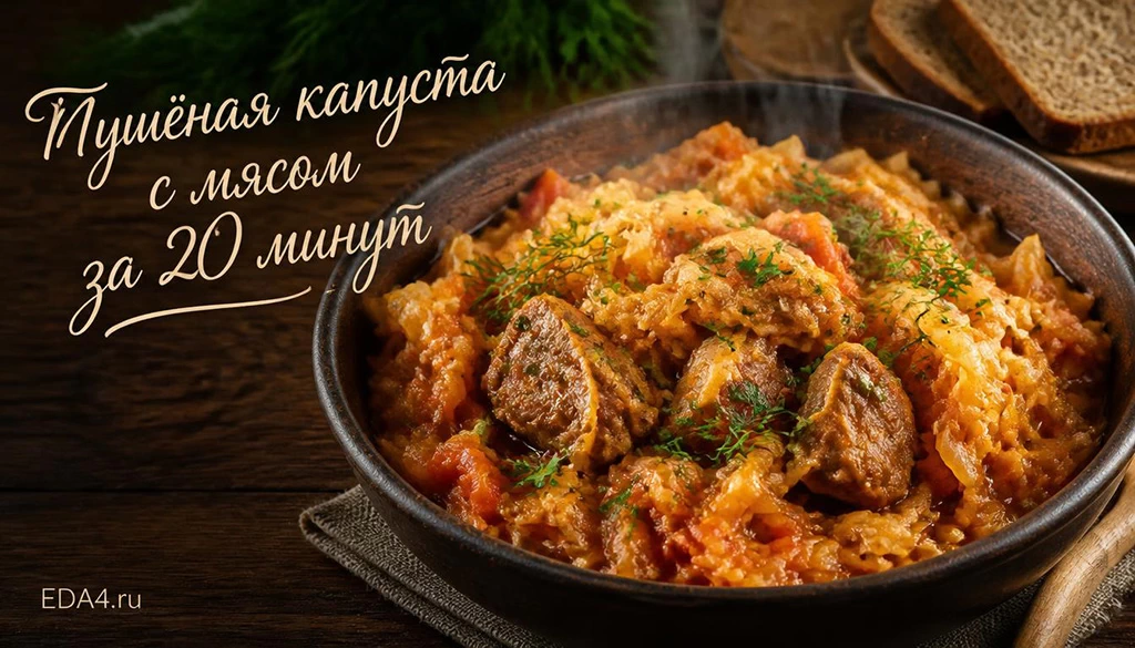 Тушёная капуста с мясом Тушёная капуста с мясом