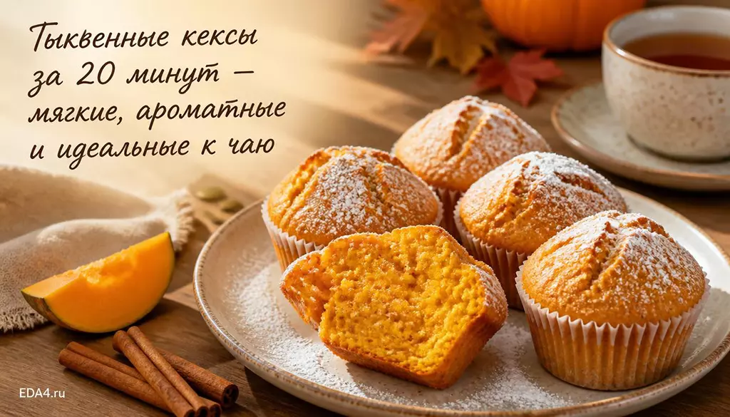 Тыквенные кексы: рецепт с пошаговым фото