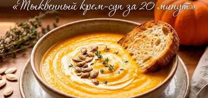 Тыквенный крем-суп за 20 минут