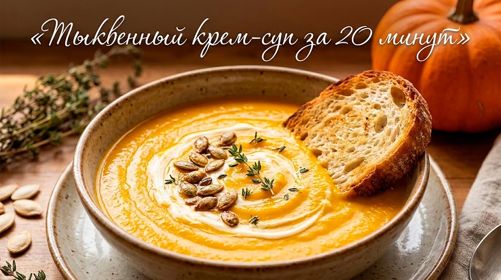 Тыквенный крем-суп за 20 минут